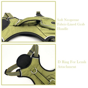 Chaleco de aventura de entrenamiento <span class=keywords><strong>para</strong></span> caminar, dispensador de bolsa de caca de nailon reflectante, arnés táctico de bolsillo, perro Safeti con asa <span class=keywords><strong>para</strong></span> perro grande - Product Image 4