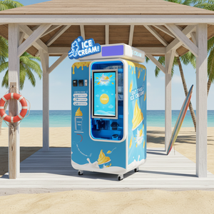 Machine à glace <span class=keywords><strong>mobile</strong></span> HUAXIN >10L, refroidissement par compresseur, écran tactile 32 pouces, conformité ADA, surveillance à distance, basée sur le cloud - Product Image 1