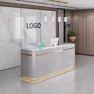 Comptoir <span class=keywords><strong>de</strong></span> caisse moderne en bois écologique, couleur personnalisée, pour salon <span class=keywords><strong>de</strong></span> beauté, bureau, hôtel, centre commercial, bar, réception - Product Image 2