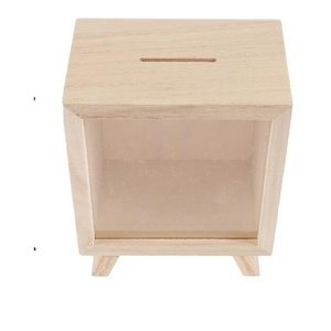 Patrón personalizable hucha <span class=keywords><strong>de</strong></span> madera <span class=keywords><strong>Caja</strong></span> <span class=keywords><strong>de</strong></span> Ahorro <span class=keywords><strong>de</strong></span> monedas irrompible transparente dinero efectivo almacenamiento pared signo madera artesanías cajas - Product Image 1
