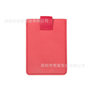 Nueva funda trasera para teléfono de cuero PU, tarjetero personalizado, personalizable, adhesivo plano para teléfono. - Product Image 3