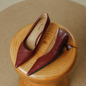 UP-6352r 4 da donna da 6cm <span class=keywords><strong>tacchi</strong></span> a spillo <span class=keywords><strong>bassi</strong></span> décolleté <span class=keywords><strong>eleganti</strong></span> scarpe da lavoro a punta da donna in microfibra per ufficio nuziale - Product Image 6