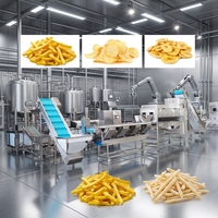 Innovatieve machine voor het maken van diepvriesfrieten met slim besturingssysteem, 304 roestvrijstalen aardappelverwerkingslijnset