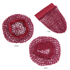 Filets à <span class=keywords><strong>cheveux</strong></span> pour le sommeil Casquettes en crochet en rayonne respirante pour femmes Protecteurs <span class=keywords><strong>de</strong></span> <span class=keywords><strong>cheveux</strong></span> multicolores - Product Image 2