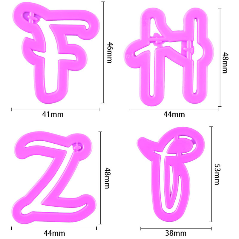 26ピース/セットアルファベット文字番号クッキーカッティング