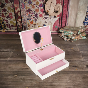 Boîte à <span class=keywords><strong>musique</strong></span> de luxe DIY pour filles Ever Bright, Joyeux Anniversaire, en bois blanc pur, manivelle manuelle, écologique, en MDF et papier, son des années <span class=keywords><strong>60</strong></span> - Product Image 4