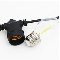 Guirlandes lumineuses solaires LED S14 pour extérieur, à base de vis E27/E26, étanches IP65, pour Noël, normes EU/US, très vendues