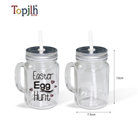 Topjlh Vente en gros de tasses en verre transparent personnalisées de 430 ml, impression de logo photo personnalisée en vrac