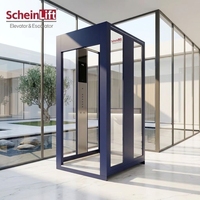 Ascenseur de Villa en Aluminium pour Usage Résidentiel, AC 400kg, 0.4-0.63m/s, Verre sur 4 Côtés, LED Chaude, Rail Arrière, 8 Couleurs au Choix - Idéal Hôtels et Appartements