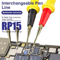 Câbles de test pour multimètre MECHANIC RP15, 1000V 20A, sonde à aiguille fine interchangeable de 0,1 mm pour outils de réparation de téléphones portables