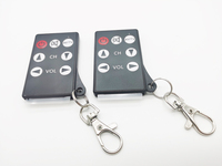 Télécommande universelle mini pour téléviseur avec porte-clés, télécommande à code d'apprentissage IR pour TV