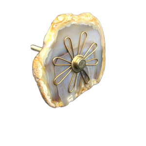 Poignées de meuble en agate géode de luxe bohème en gros, véritable toucher, forme libre, technique artisanale, imitation antique, articles décoratifs - Product Image 1