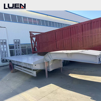 Remorque surbaissée 4 essieux 80 tonnes en acier carbone T700, livraison directe usine, pour le transport d'excavatrices