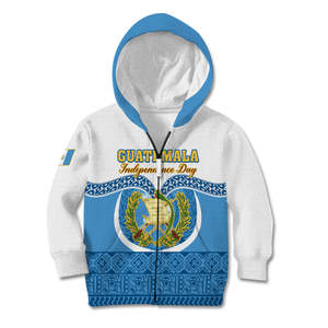 Offre Spéciale Guatemala Jour de l'Indépendance Enfant Sweat À Capuche Logo Personnalisé Guatémaltèque Armoiries Mélange <span class=keywords><strong>Maya</strong></span> Motif Zip Up Enfants Hoodies - Product Image 1