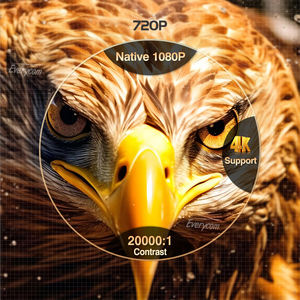 Proyector HQ10W 4K de 26000 Lúmenes, Entrega Rápida desde la UE, Resolución Nativa de 1080P, Proyector Inteligente con Android <span class=keywords><strong>12</strong></span>, Mini Cine <span class=keywords><strong>en</strong></span> <span class=keywords><strong>Casa</strong></span> LED - Product Image 2