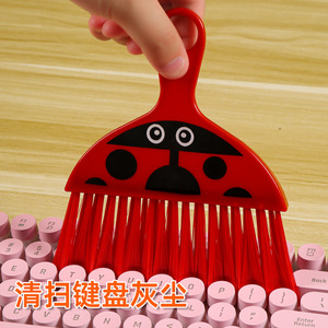 Mini Cartoon Broom Set Nylon Soft <b>Brush</b> For Desk Computer Keyboard <b>Cleaning</b> Dustpan Included - Product Image 5