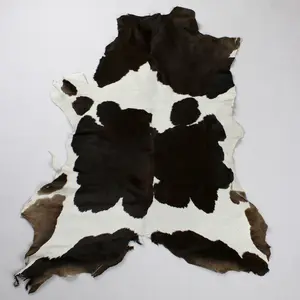 Natural Black And White Calfskin Leather Hide