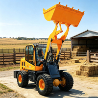 Chargeuse sur pneus diesel 4x4 à transmission hydraulique, mini-chargeuse agricole pour travaux de terrassement, avec pelle frontale – Meilleures ventes