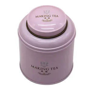 Customized Supplier Round Tin Tea Canister Packing Tins For Tea With Special Lid