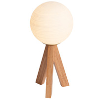 Lampu Meja Kayu Solid Rotomolded Gaya Amerika Sederhana Lampu Tidur dengan Dimmer Terjangkau Mewah untuk Kamar Tidur