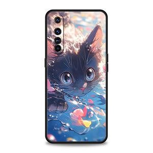 Dessin animé beau chat Art mode coque de téléphone pour Realme 12 11 10 9 8 5G 7 6 GT5 GT3 <span class=keywords><strong>GT2</strong></span> Pro C21 C11 C25 C35 GT <span class=keywords><strong>Neo</strong></span> 2 3 3T 5 couverture - Product Image 3