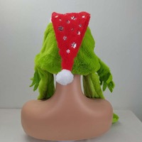 Nouveau Chapeau de Noël en Peluche Tendance de Haute Qualité, Motif Elfe, Impression Numérique, Oreilles Longues, Main Mobile Amusante à Air Comprimé, Doux et Confortable pour l'Extérieur