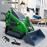 Kostenloser Versand 1 Tonne 1000kg Mini-Kompaktlader mit 820 mm Schmalschaufel für Landwirtschaft, Hof und Straßenbau