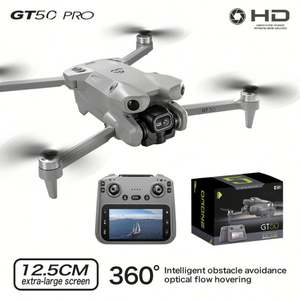 Dron GT50 2.4G Antiinterferencias, Plegable, sin Escobillas, con Cámara Dual Gran Angular 4K, EIS, Pantalla de 4.3 Pulgadas, WIFI FPV, para Principiantes en Fotografía Aérea - Product Image 6