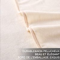 Jeté de laine polaire douce de couleur beige unie personnalisé Couverture en molleton de flanelle en peluche microfibre