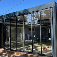 Kit de véranda en alliage d'aluminium avec toit en verre trempé double, écologique, anti-corrosion, pour balcon d'appartement, patio, cour arrière