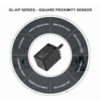 Capteur de proximité inductif carré NPN SUENW SL-18HN2 12 mm NC DC12-24V IP67 pour interverrouillage de sécurité usage intensif