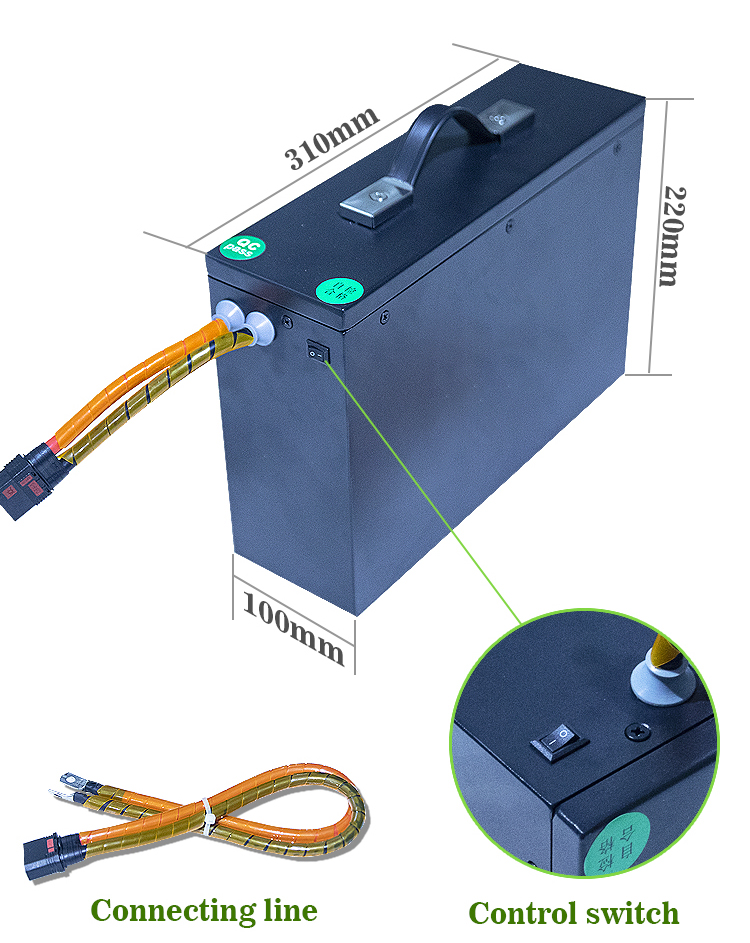 52V Electric Bike Lithium Ion Battery 60V 72v E Scooter 52v 35ah With Biuld In BMS