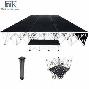 Escenario modular portátil de aluminio para conciertos al aire libre, eventos, danza y espectáculos, con iluminación, en venta. - Product Image 3