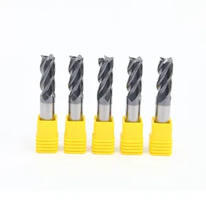 专业HRC50平磨碳化钨工具4槽方形立铣刀