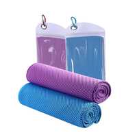 Serviette de refroidissement en microfibre, fabrication en gros, glace de poche de sport