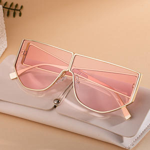 Lunettes de soleil irrégulières XN-98151 pour hommes, protection UV400, monture en plastique et métal, pare-soleil classe 2, avec emballage boîte - Product Image 1