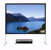 150-300 pouces taille personnalisée Telon avant et arrière 16:9 4:3 écran de projecteur à pliage rapide