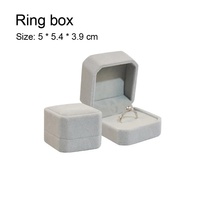 Boîte à alliances carrée pour fiançailles, mariage, bijoux, boîte personnalisée avec logo