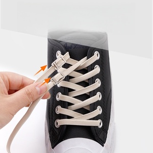 Lacets plats élastiques de haute qualité sans nœuds avec fermeture à glissière métallique, lacets extensibles faciles à utiliser pour baskets adultes et enfants - Product Image 3
