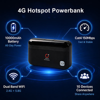 Routeur Power-Bank M100 4G LTE Cat4 300 Mbps WiFi Portable 10000 mAh 2-en-1 Double Bande USB Type-C pour Routeur Mobile d'Urgence et Voyage