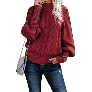 겨울 스웨터 여성 2021 여성 스웨터 의상 겨울 스웨터 뜨개질 모델 양모 스웨터 숙녀