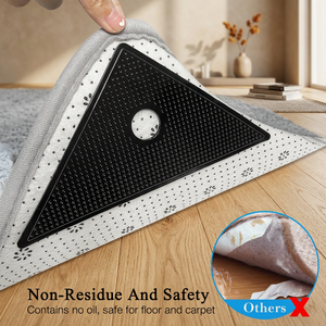 Pegatinas Adhesivas Antideslizantes para Alfombras Grandes, Lavables y Reutilizables, Parches de PU para Sujetar Alfombras en Pisos de Baldosas y Moquetas - Product Image 1
