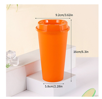 Gobelets à café réutilisables en plastique personnalisés de 16 oz avec couvercles, gobelets de voyage, pour boissons chaudes ou froides, compatibles lave-vaisselle et micro-ondes