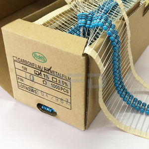 Resistenza da 10 ohm da 10R 10Ω 1% resistore a pellicola metallica da 1W foro passante/SMD 1W 1% o 5% resistenza da 10 ohm in carbonio/pellicola metallica - Product Image 2