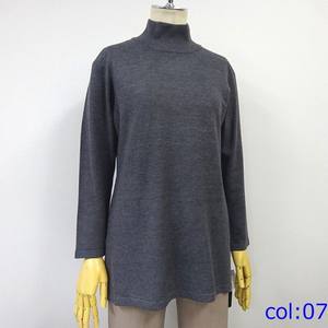 Haute jauge mince tricot rayonne extensible longue longueur col haut hiver chandails en gros concepteur - Product Image 3