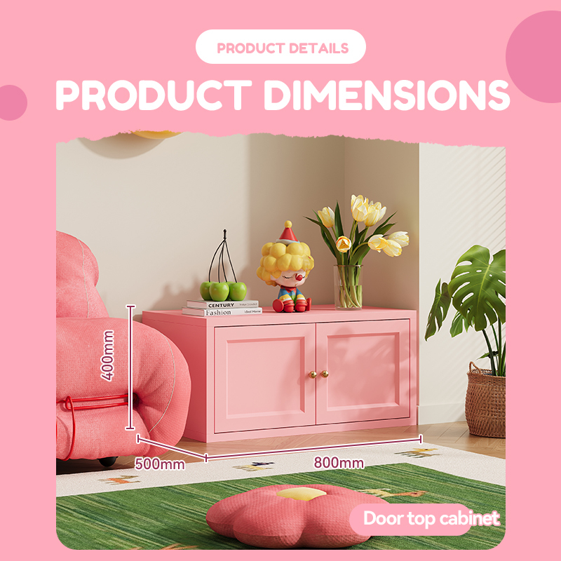 Pink  Single Door Top Cabinet