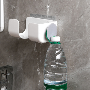 Wall Mounted Hair Dryer Holder Rectangle Punch Free Storage Rack For Bathroom Dormitory - Product Image 4