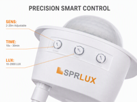 Sensor de Movimiento PIR de Techo de Alta Sensibilidad y Largo Alcance, 360 Grados, Amplificador Infrarrojo, IP20 Impermeable, 220-240V CA