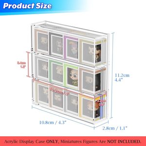 Rõ ràng Acrylic 3-Lớp hiển thị đứng cho <span class=keywords><strong>Funko</strong></span> bitty Pops chống bụi mini hình Showcase Wall Mount lưu trữ Box đối với trang sức - Product Image 2