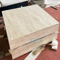 Table basse personnalisée en marbre travertin pierre naturelle salon moderne table à manger au design de luxe vente en gros Romano crème clair